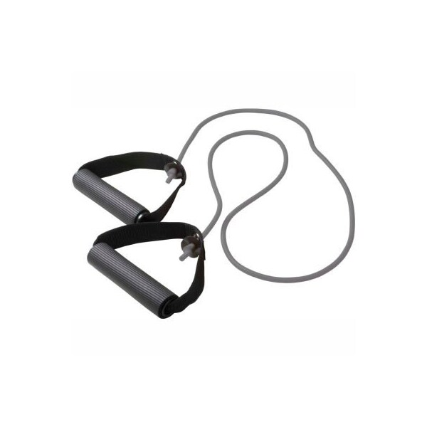 Fabrication Enterprises CanDo Exercise Tubing with Handles, Silver, 48" 1339254 - main